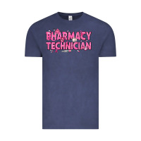 Vintage Denim Breast Cancer Pharmacy Technician Vintage Tee - texasbilliewilder