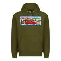 Army Green christmas is coming license plate Premium Hoodie - BundleAndBundleShop