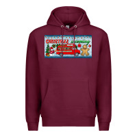 Burgundy christmas is coming license plate Premium Hoodie - BundleAndBundleShop