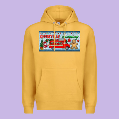 Christmas Is Coming License Plate Premium Hoodie Designed By Bundleandbundleshop