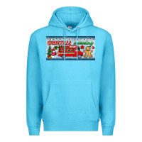Ocean Blue christmas is coming license plate Premium Hoodie - BundleAndBundleShop