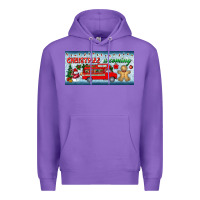 Purple christmas is coming license plate Premium Hoodie - BundleAndBundleShop