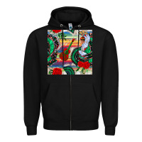 Black flamenco dancer seamless pattern Zipper Hoodie - BundleAndBundleShop