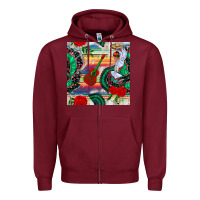Burgundy flamenco dancer seamless pattern Zipper Hoodie - BundleAndBundleShop
