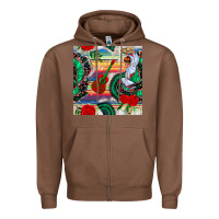 Chestnut flamenco dancer seamless pattern Zipper Hoodie - BundleAndBundleShop