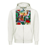 Oatmeal Heather flamenco dancer seamless pattern Zipper Hoodie - BundleAndBundleShop