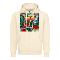 Sandshell flamenco dancer seamless pattern Zipper Hoodie - BundleAndBundleShop