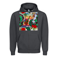 Smoke flamenco dancer seamless pattern Zipper Hoodie - BundleAndBundleShop