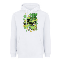 White st. patrick's day shamrock Heavyweight Hoodie - MaliasSmallBusiness