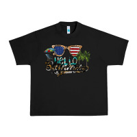 Black hello summer Urban Heavy Tee - SublimationCraftShop