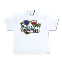 White hello summer Urban Heavy Tee - SublimationCraftShop
