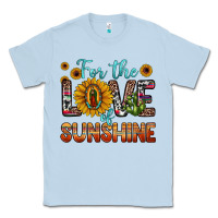 Dusty Blue for the love of sunshine sunflower our lady of guadalupe Classic Tee - JahusDesignShop
