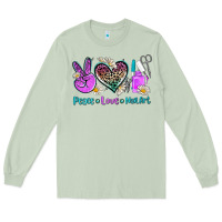 Matcha peace love nail art Long Sleeve Tee - AdoDesignShop