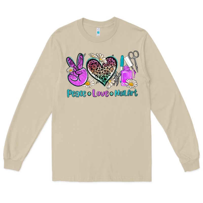 Peace Love Nail Art Long Sleeve Tee by AdoDesignShop | Teevron