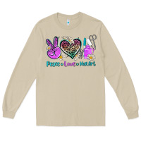Mushroom peace love nail art Long Sleeve Tee - AdoDesignShop