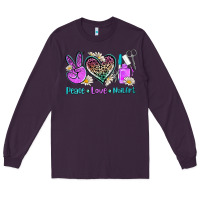 Plum peace love nail art Long Sleeve Tee - AdoDesignShop