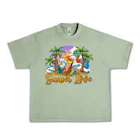 Oil Green sunset love Urban Heavy Tee - BarkalooDesign