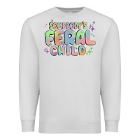 Dove Grey somebody's feral child Premium Sweatshirt - MaliasSmallBusiness