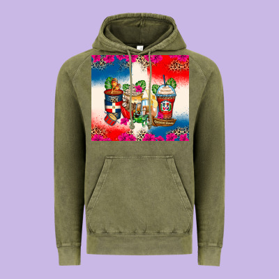 Vintage Hoodie dominican republic coffee cups