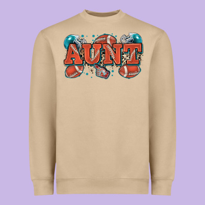 Aunt American Football Heavyweight Sweatshirt Designed By Zillion Design Studio