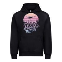 Black The Adventure Begins Urban Hoodie - Bettercallsaul