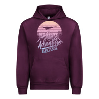 Mauve Wine The Adventure Begins Urban Hoodie - Bettercallsaul