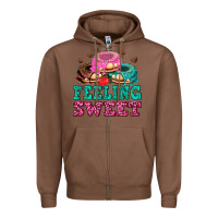 Chestnut feeling sweet donuts Zipper Hoodie - AdoDesignShop