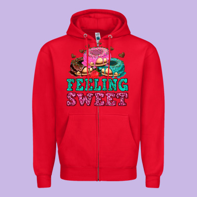 Feeling Sweet Donuts Zipper Hoodie Designed By Adodesignshop