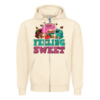 Sandshell feeling sweet donuts Zipper Hoodie - AdoDesignShop