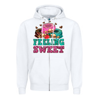White feeling sweet donuts Zipper Hoodie - AdoDesignShop