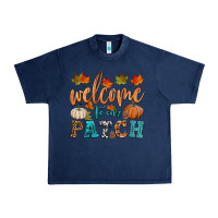 Navy welcome to our patch Urban Heavy Tee - HRA Design Shop