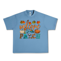 Pebble Blue welcome to our patch Urban Heavy Tee - HRA Design Shop