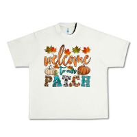 Pistachio welcome to our patch Urban Heavy Tee - HRA Design Shop