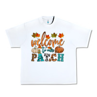 White welcome to our patch Urban Heavy Tee - HRA Design Shop