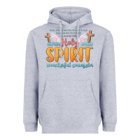 Heather Grey holy spirit wonderful counselor Heavyweight Hoodie - MaliasSmallBusiness