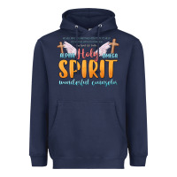 Navy holy spirit wonderful counselor Heavyweight Hoodie - MaliasSmallBusiness