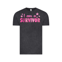 Vintage Black I Am a Survivor Breast Cancer Vintage Tee - texasbilliewilder