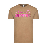 Vintage Coffee I Am a Survivor Breast Cancer Vintage Tee - texasbilliewilder
