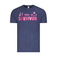 Vintage Denim I Am a Survivor Breast Cancer Vintage Tee - texasbilliewilder