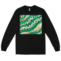 Black green glitter Long Sleeve Tee - JahusDesignShop