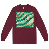 Burgundy green glitter Long Sleeve Tee - JahusDesignShop