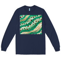 Navy green glitter Long Sleeve Tee - JahusDesignShop