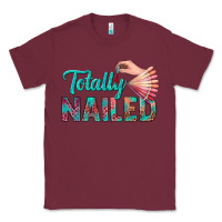 Burgundy totally nailed bbs Classic Tee - BundleAndBundleShop