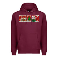 Burgundy noel Premium Hoodie - BundleAndBundleShop