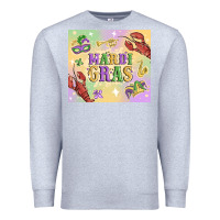 Heather Grey mardi gras Premium Sweatshirt - MaliasSmallBusiness