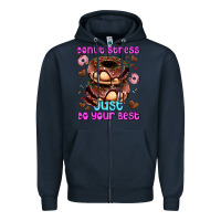 Navy donut stress just do your best Zipper Hoodie - AdoDesignShop