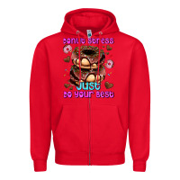 Red donut stress just do your best Zipper Hoodie - AdoDesignShop