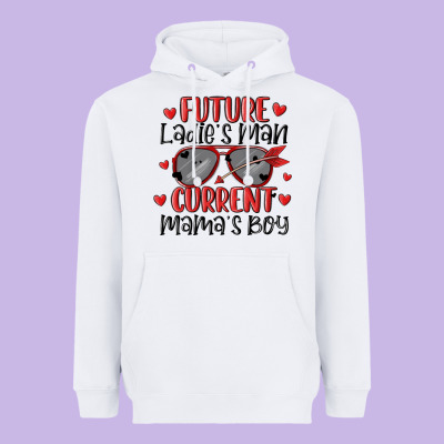 Future Ladies Man Current Mamas Boy Heavyweight Hoodie Designed By Maliassmallbusiness