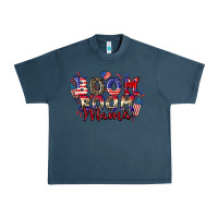 Midnight Navy Boom boom Mama 4th of july Urban Heavy Tee - CowGirlArtShop