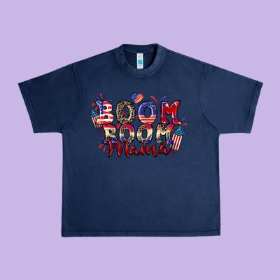 Boom Boom Mama 4th Of July Urban Heavy Tee Designed By Cowgirlartshop